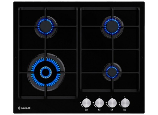 HAUSLER HLS - S4BLGT3 Газовая поверхность ( стекло),