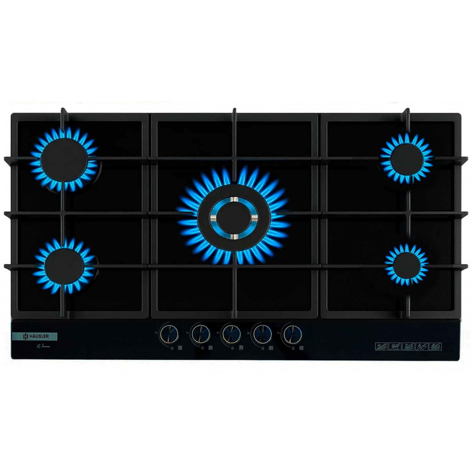 HAUSLER HLS-90BK-GBL-W газовая поверхность