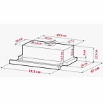 Вытяжка HAUSLER HTS-60-BK-130W